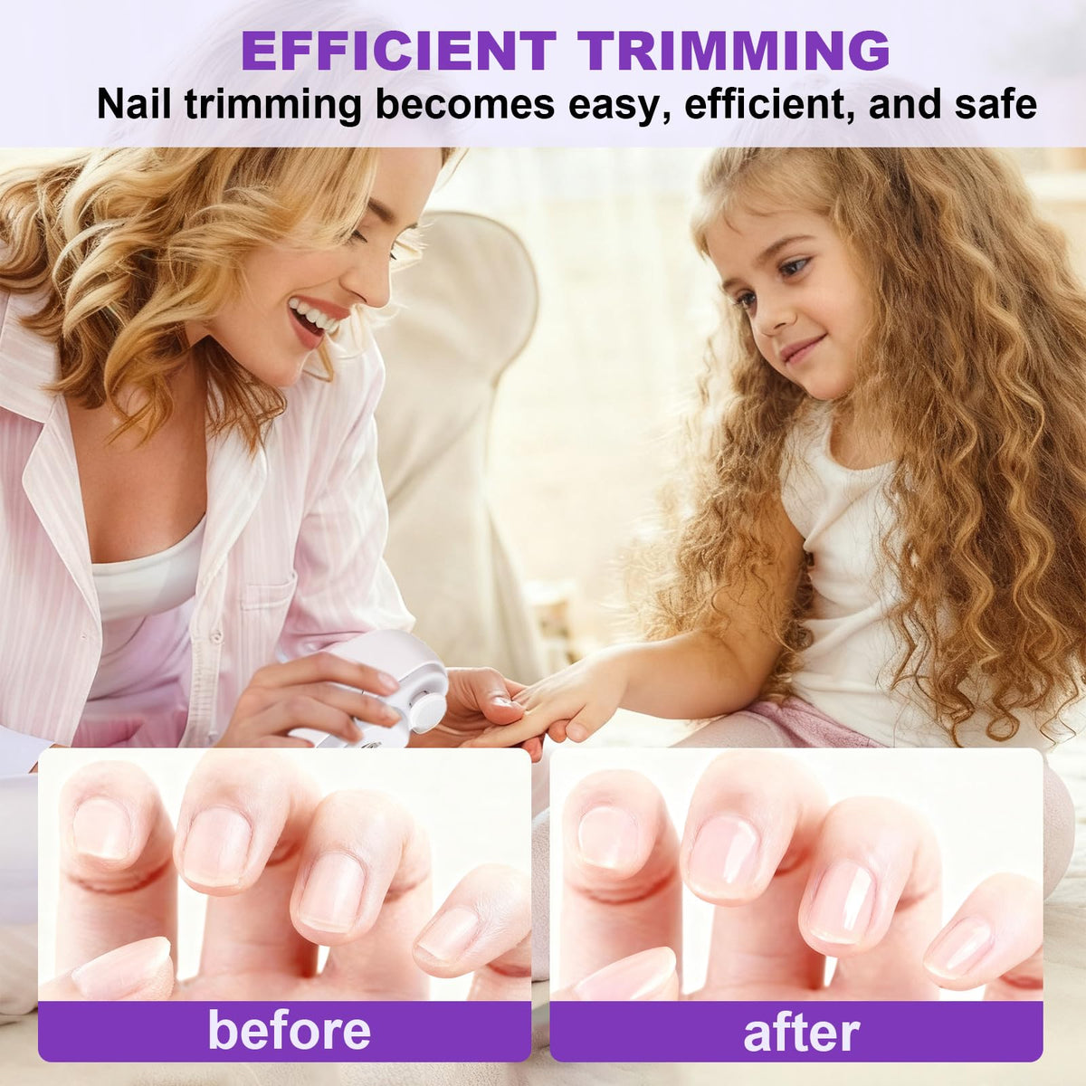 Kiwtreby Electric Nail Clipper with cleaning brush