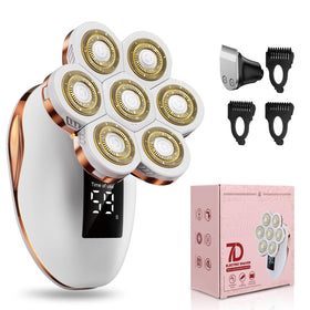 KIZUKI 2-in-1 electric razor front view with 7D rotary shaver