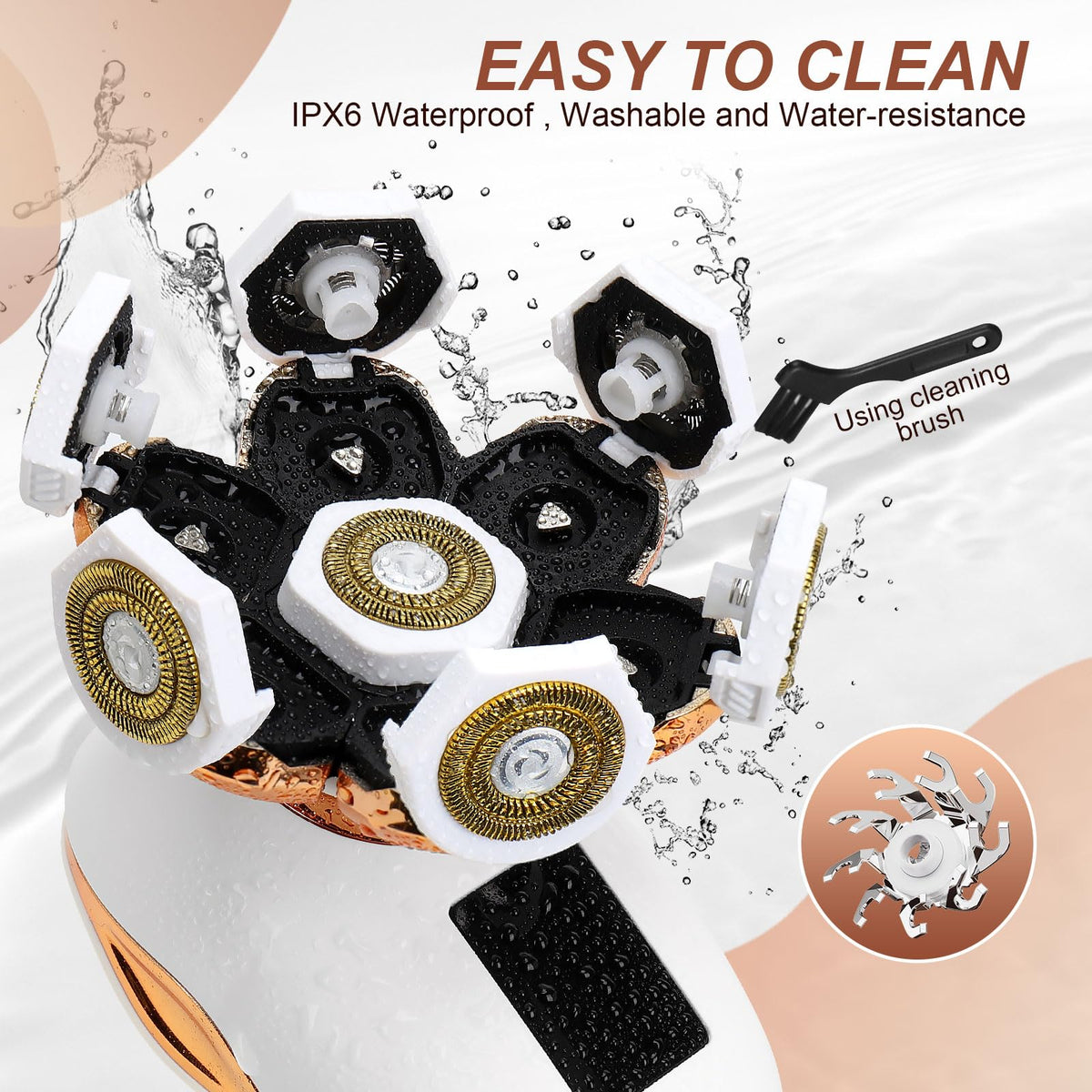 KIZUKI grooming kit components including shaver and trimmer