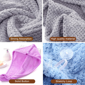 Kldnkig Microfiber Hair Drying Towel Wrap in five assorted colours
