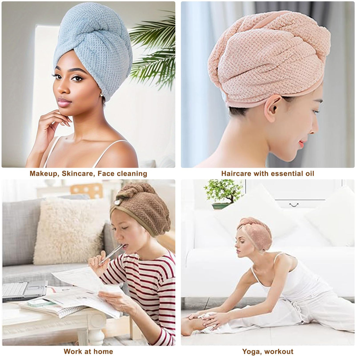 Kldnkig Microfiber Hair Drying Towel Wrap packaging view