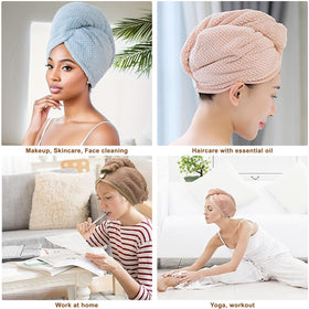 Kldnkig Microfiber Hair Drying Towel Wrap packaging view