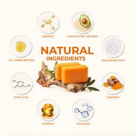 KlearBloom Kojic Acid Soap Bar on a bathroom counter