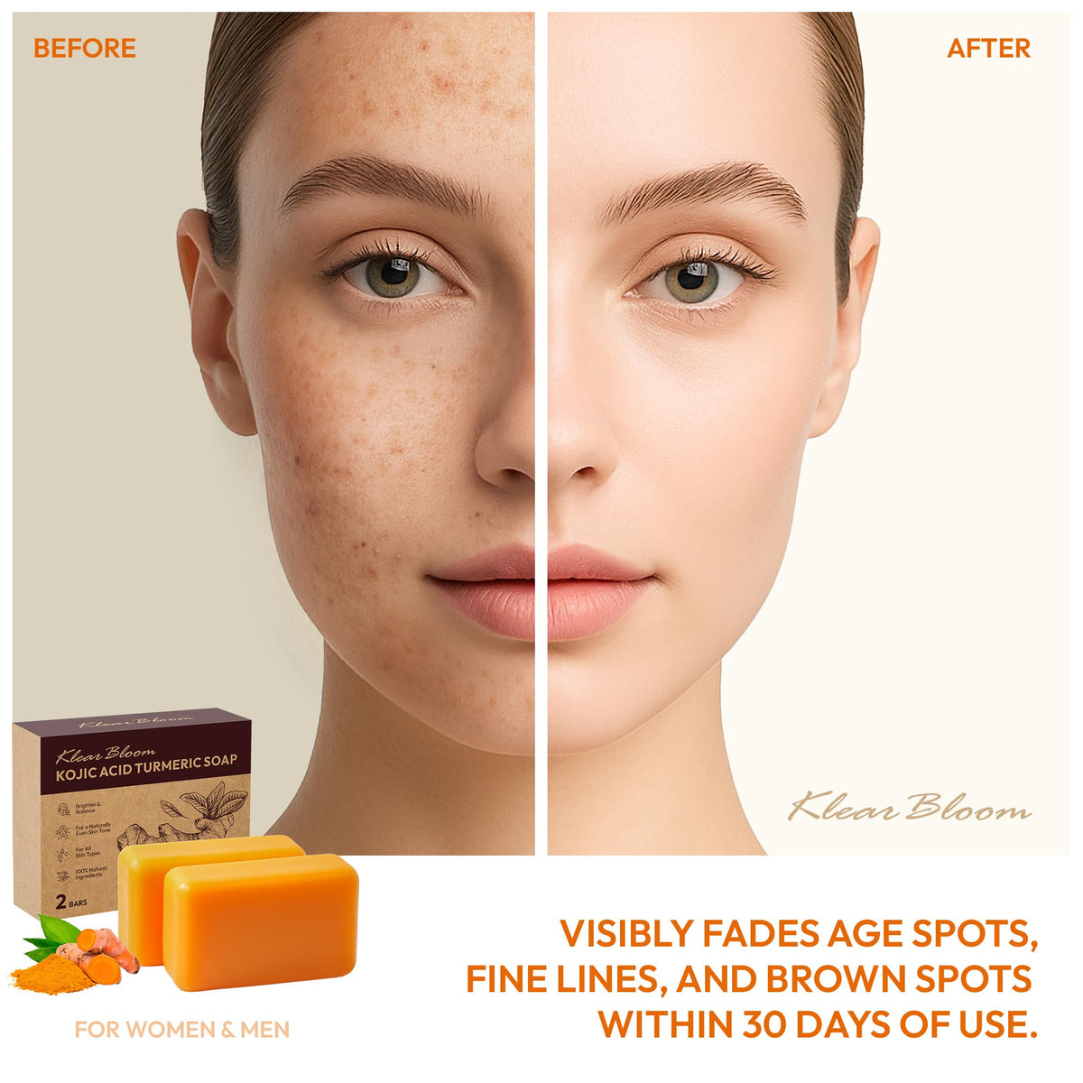 KlearBloom Kojic Acid Soap Bar packaging