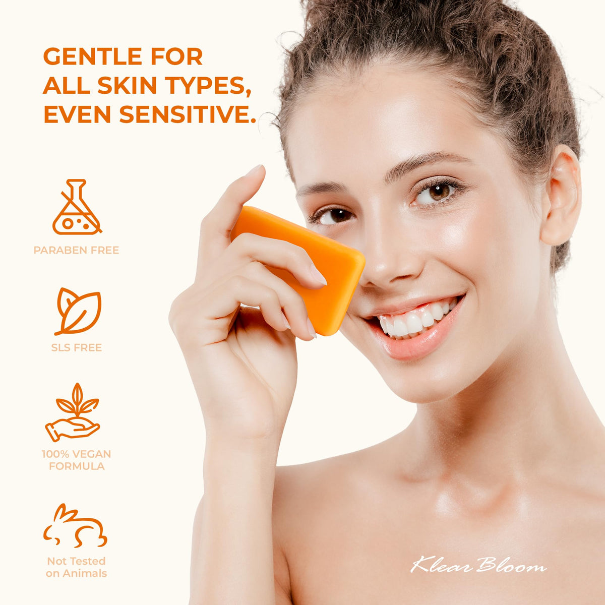 KlearBloom Kojic Acid Soap Bar with turmeric and ingredients