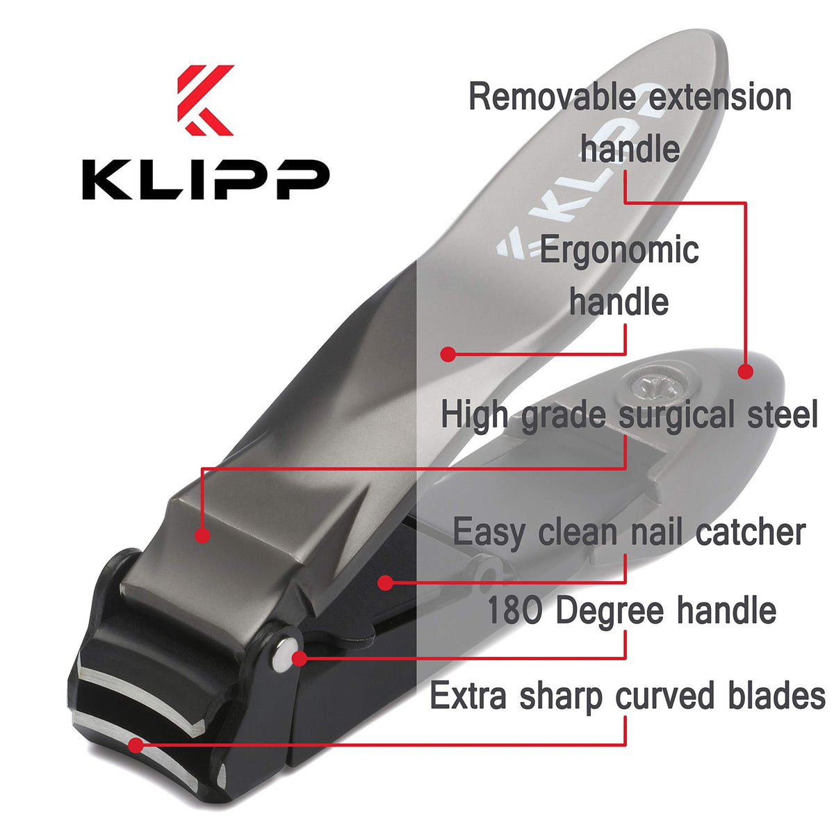 KLIPP Nail Clippers displayed with other grooming tools