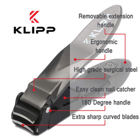 KLIPP Nail Clippers with matte black finish