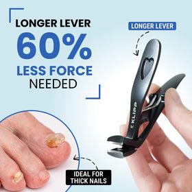 KLIPP Toenail Clippers angled blades close-up