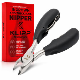 KLIPP toenail clippers with 15 mm wide jaw and curved stainless-steel blades