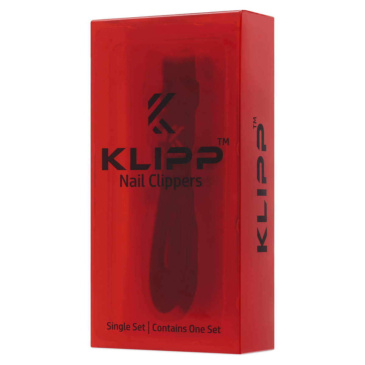 KLIPP Toenail Clippers with a measuring tape for size reference