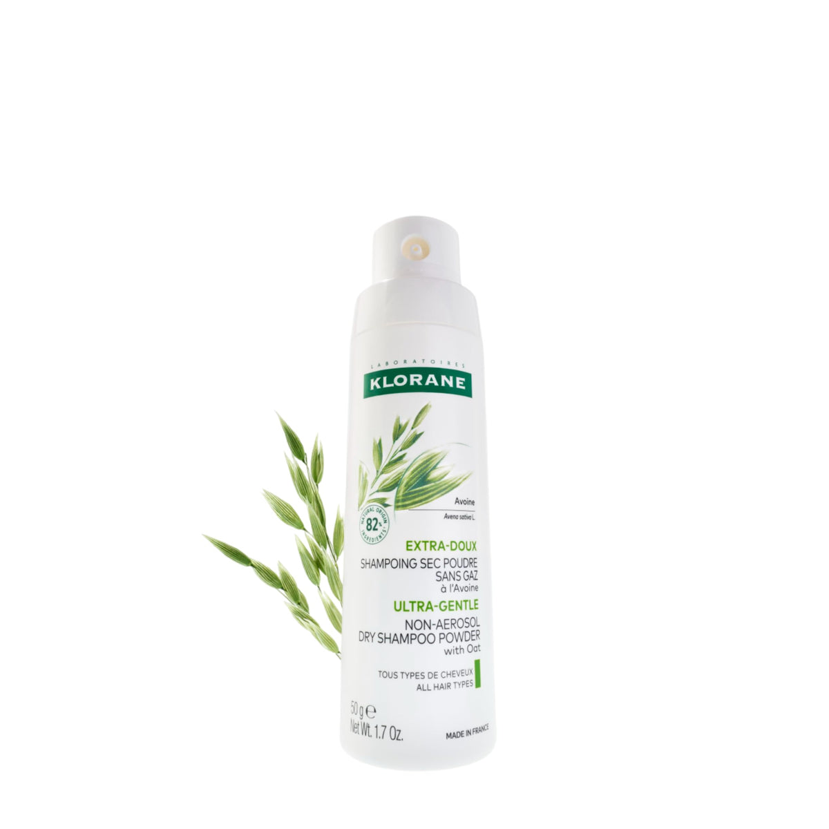 Klorane Oat Milk Powder Dry Shampoo 1.7 Oz front view