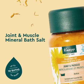 Kneipp bath salt packaging with Arnica details