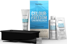 Knight & Wilson Color-Freedom Cream Hair Bleach Kit front view with tint bowl and brush