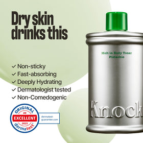 Knock Melt-In Body Toner Pistachio 381g packaging