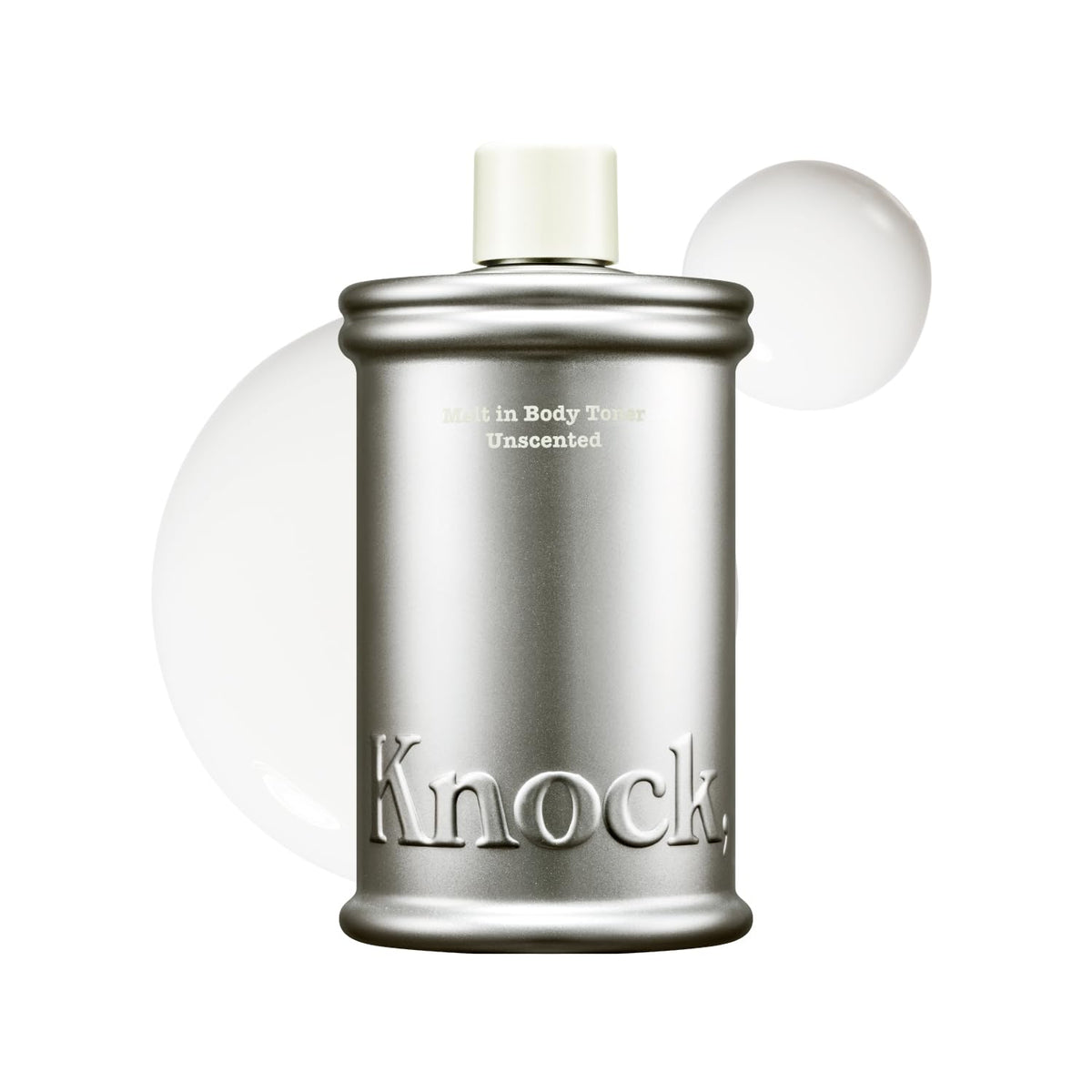 Knock Melt-In Body Toner Unscented front view in bottle