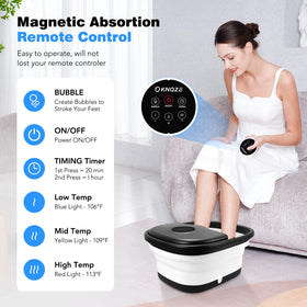 KNQZE Foot Bath showing collapsible design for storage