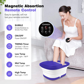 KNQZE Foot Spa Bath showing massage rollers