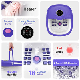 KNQZE Foot Spa Bath with pumice stone