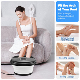 KNQZE Foot Spa Bath with timer settings displayed