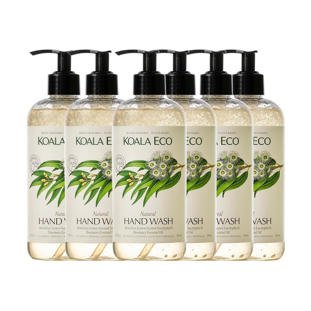 Koala Eco Hand Wash 6 Pack with Australian Lemon Eucalyptus and Rosemary scent