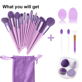 Koccido makeup brush set with ergonomic handle design