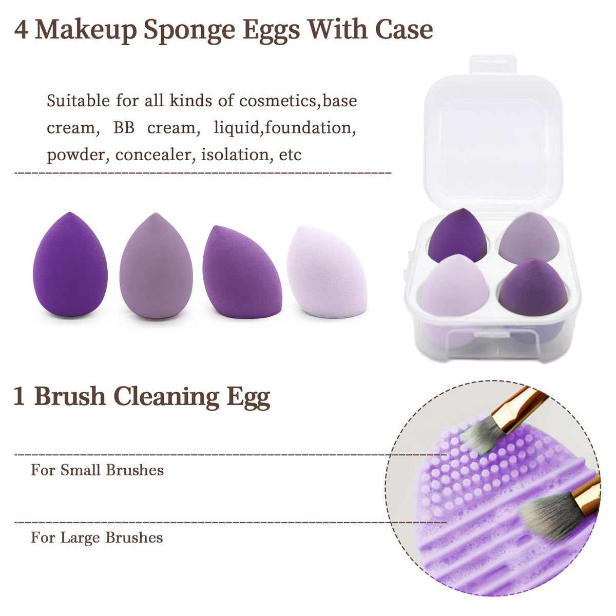 Koccido silicone lip brushes in purple