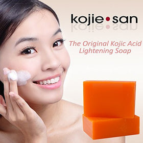 Kojie San Kojic Acid Soap Bar close-up showing texture