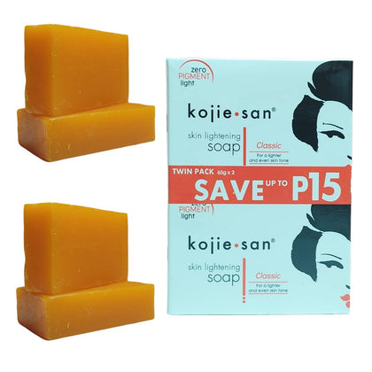 Kojie San Kojic Acid Soap Bar front view with packaging