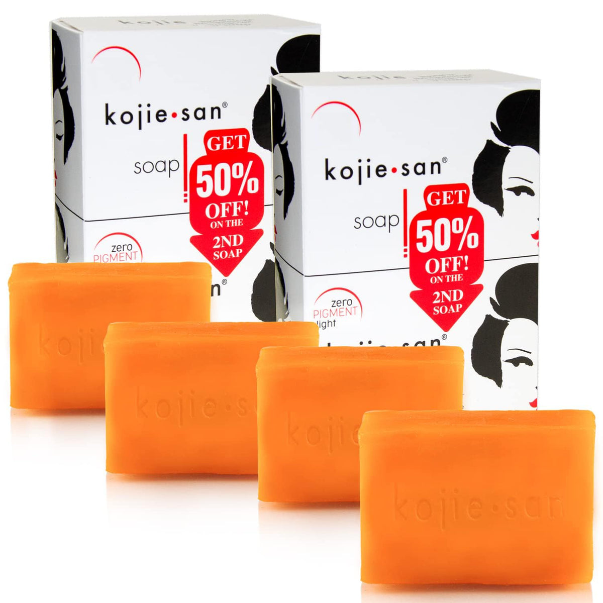 Kojie San Skin Brightening Soap 135g bar front view