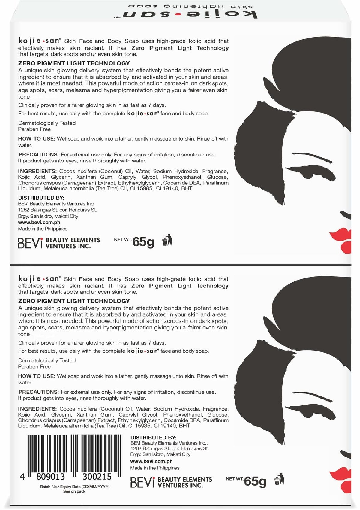 Kojie San Skin Soap Original Kojic Acid 65g texture