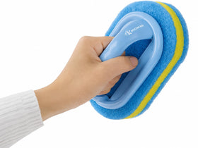 Koksi Cleaning Brush in use on a kitchen sink
