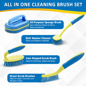 Koksi scrub brush set in a bathroom setting