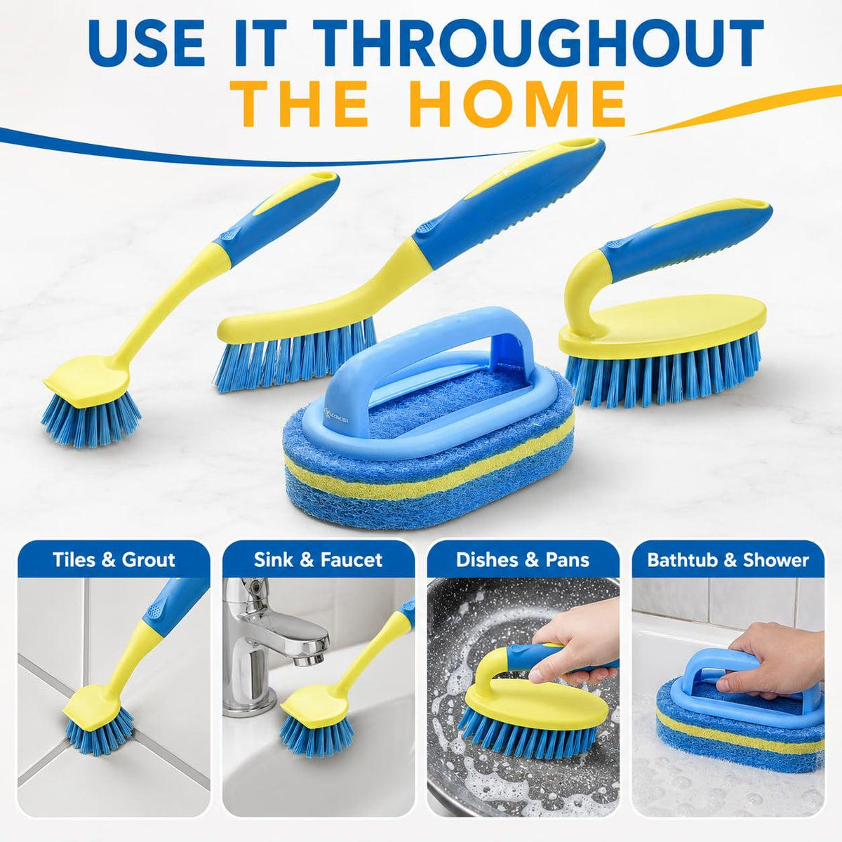 Koksi scrub brush set in a kitchen setting