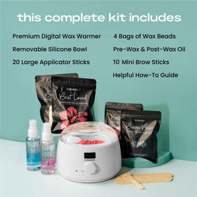 KoluaWax waxing kit applicator sticks and wax beads