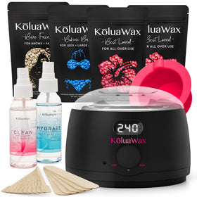 KoluaWax Waxing Kit complete set with digital wax warmer
