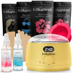KoluaWax Waxing Kit complete set with digital wax warmer and accessories