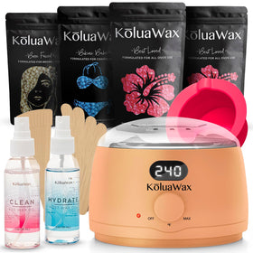 KoluaWax Waxing Kit complete set with digital wax warmer and accessories