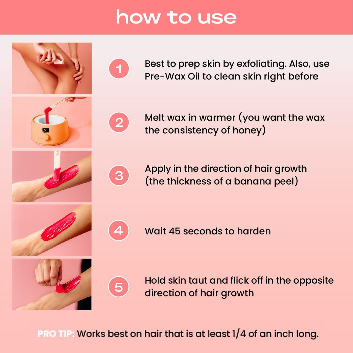 KoluaWax Waxing Kit easy-to-clean silicone wax pot