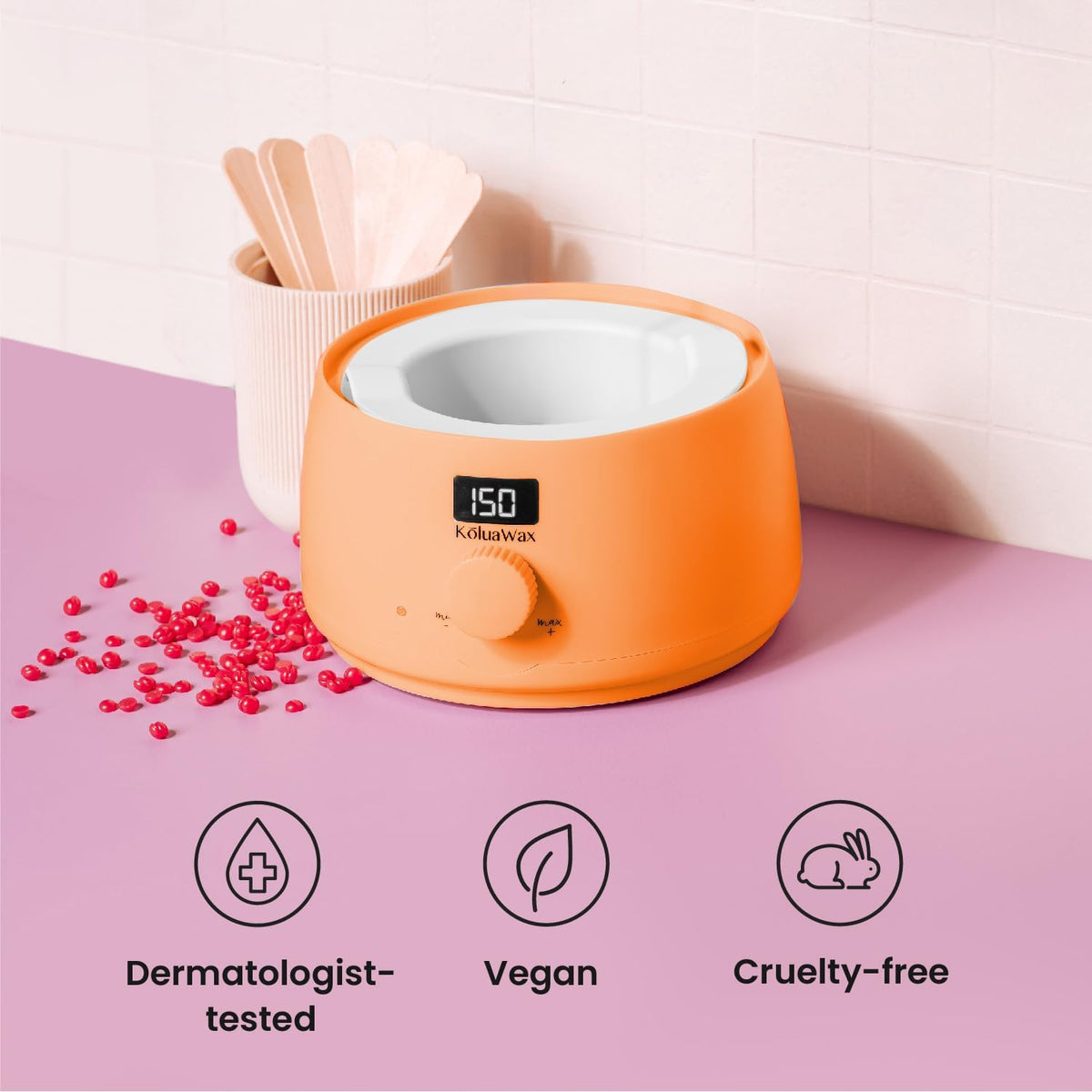 KoluaWax Waxing Kit for facial and bikini hair removal
