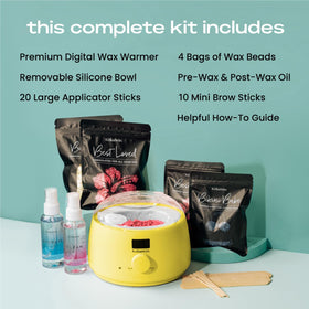 KoluaWax Waxing Kit wax beads for coarse hair and body