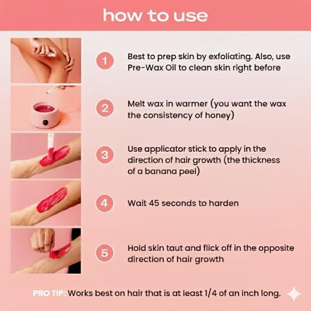 KoluaWax Waxing Kit with various wax bead bags
