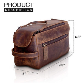KomalC Toiletry Bag showing YKK metal zippers