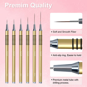 Komall Nail Art Brush in use on a nail design
