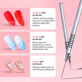 Komall Nail Art Brushes, lightweight design in hand