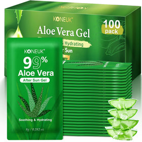 KONEUK Aloe Vera Gel 100 Pack front view with individual packs