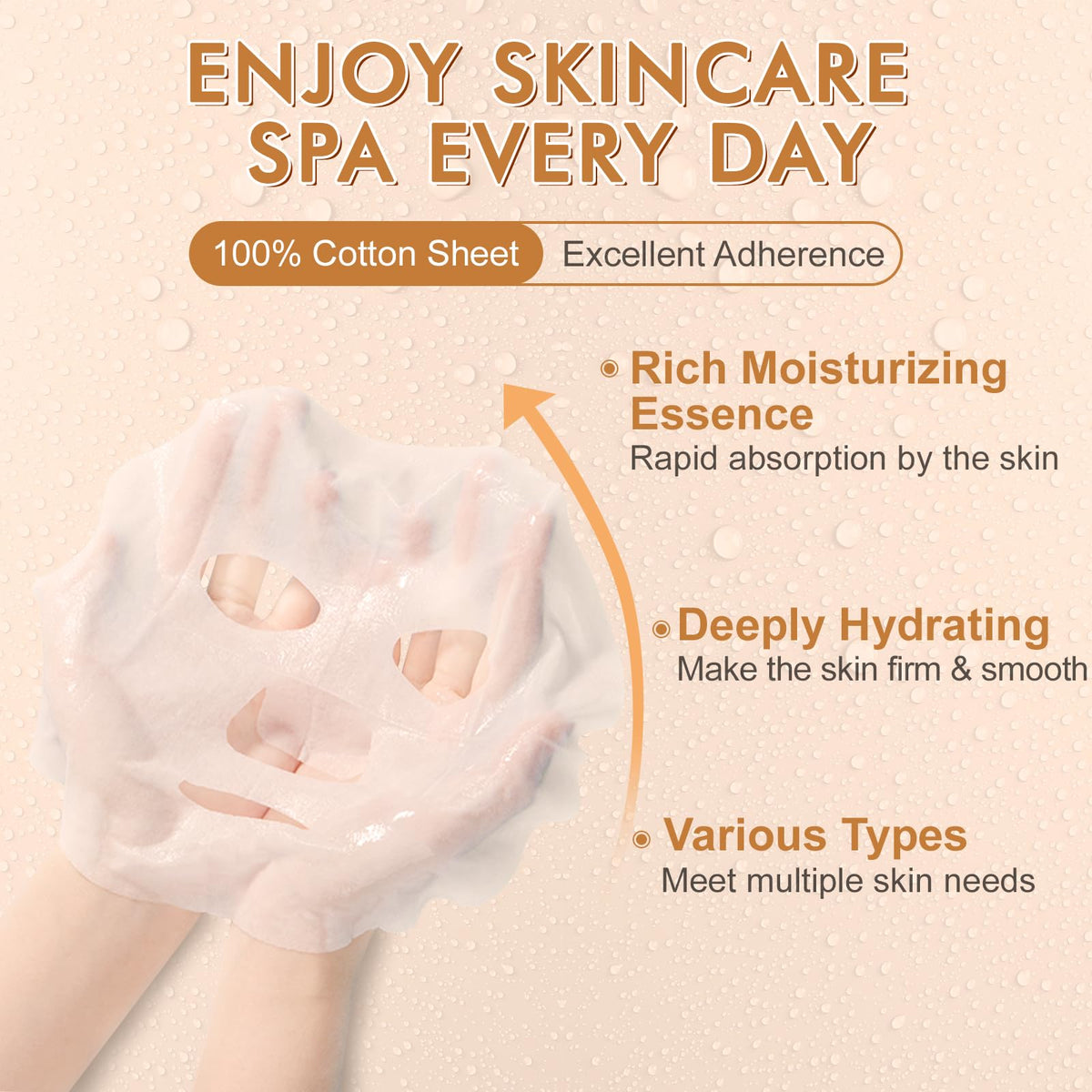 KONEUK face mask showing aloe and pomegranate ingredients