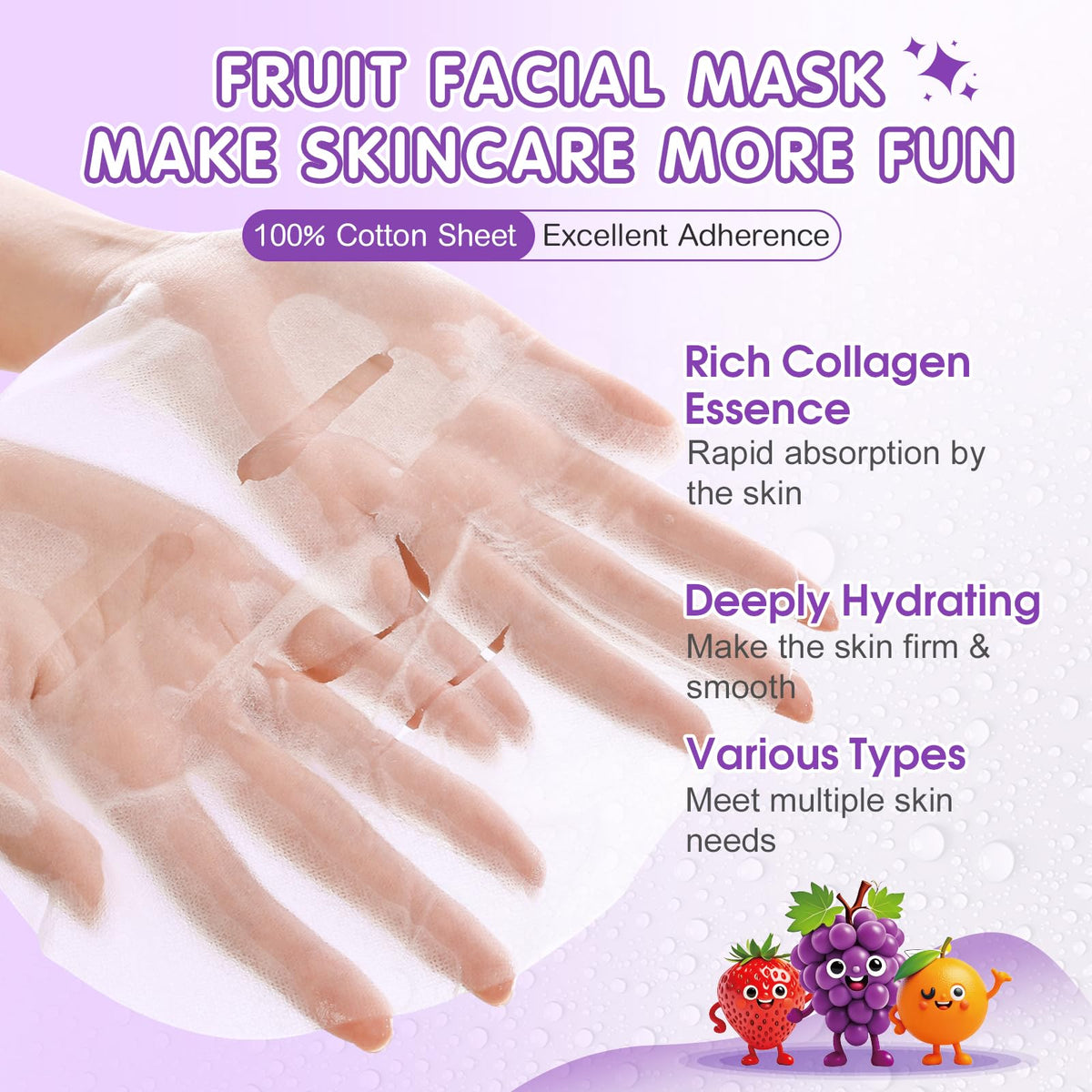 KONEUK face masks featuring strawberry and coconut designs