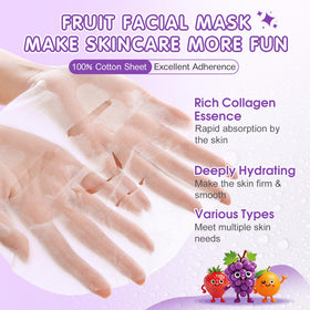 KONEUK face masks featuring strawberry and coconut designs