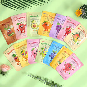 KONEUK face masks with grape and orange designs