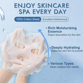 KONEUK facial mask application on a model's face